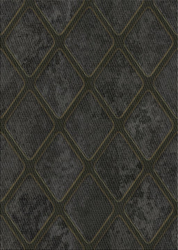 Patterned Black Novelty Rug, pat3167