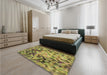 Patterned Oak Brown Rug in a Bedroom, pat3168brn