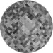 Square Patterned Gray Rug, pat3168gry