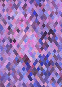 Machine Washable Transitional Purple Rug, wshpat3168pur