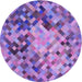 Square Machine Washable Transitional Purple Rug in a Living Room, wshpat3168pur