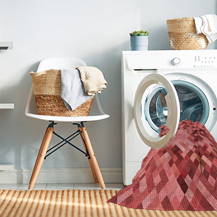 Machine Washable Transitional Red Rug in a Washing Machine, wshpat3168rd
