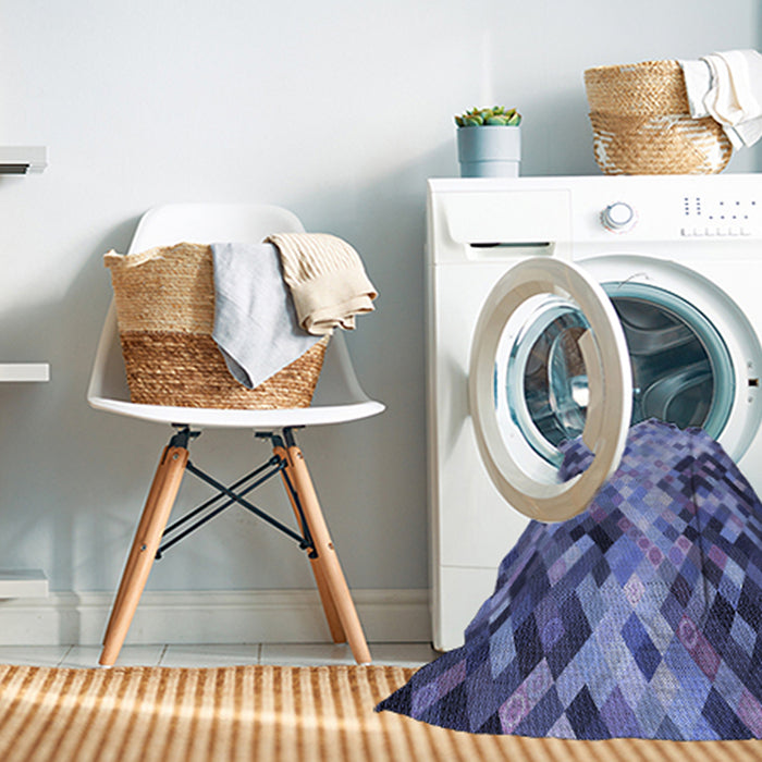 Machine Washable Transitional Sky Blue Rug in a Washing Machine, wshpat3169blu