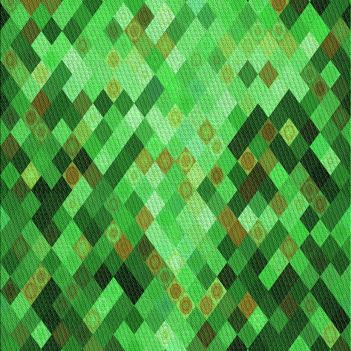 Machine Washable Transitional Green Rug, wshpat3169grn