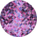 Square Machine Washable Transitional Dark Magenta Purple Rug in a Living Room, wshpat3169pur