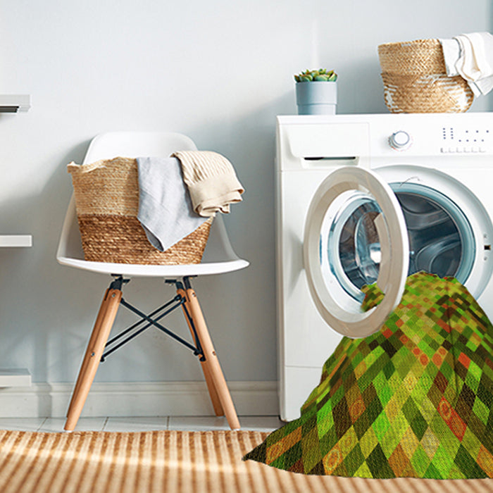 Machine Washable Transitional Pistachio Green Rug in a Washing Machine, wshpat3169yw