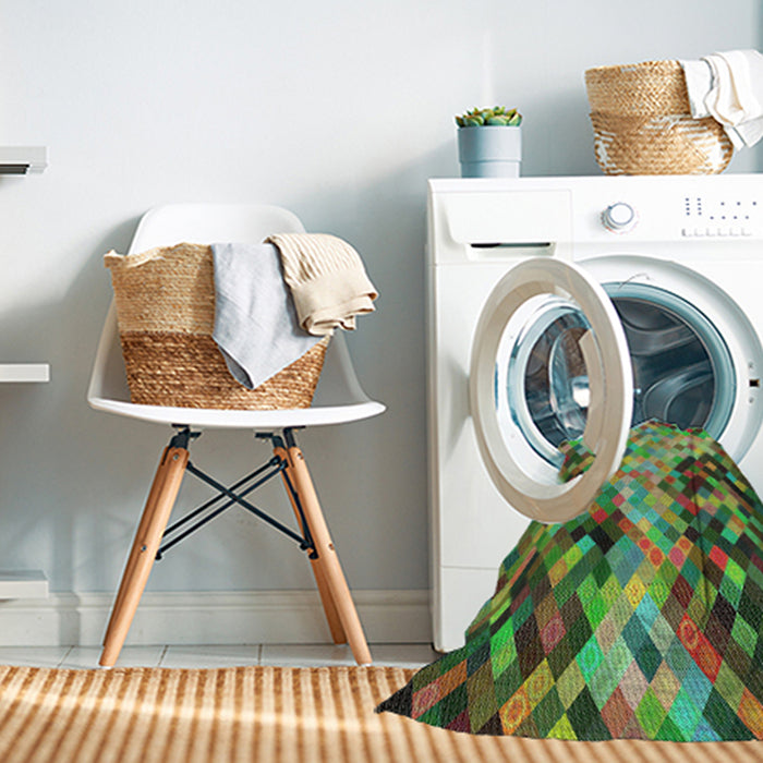 Machine Washable Transitional Dark Brown Rug in a Washing Machine, wshpat3169