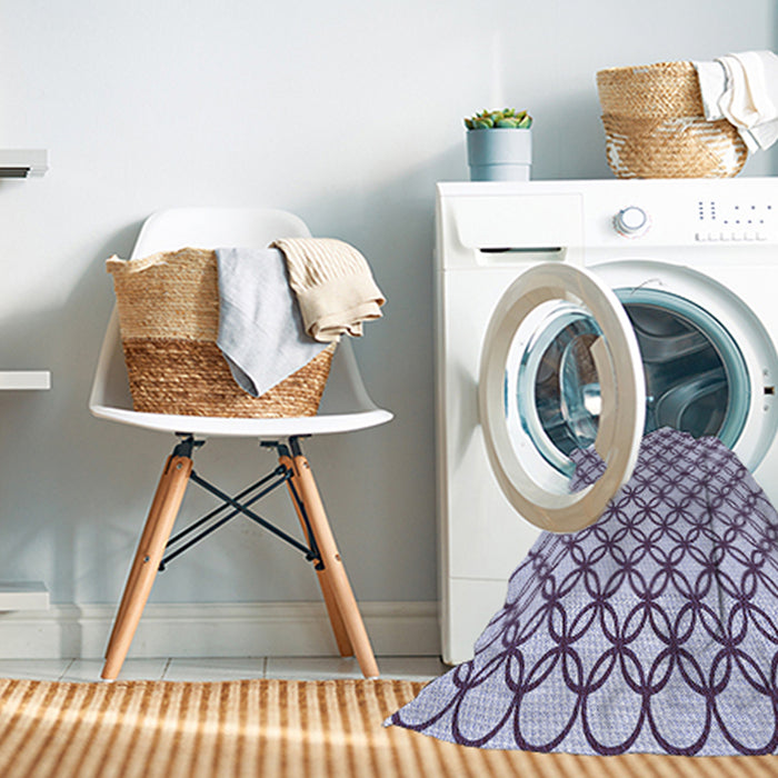 Machine Washable Transitional Blue Rug in a Washing Machine, wshpat317blu
