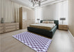 Patterned Blue Rug in a Bedroom, pat317blu