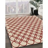 Patterned Red Rug, pat317brn