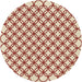 Square Patterned Red Rug, pat317brn