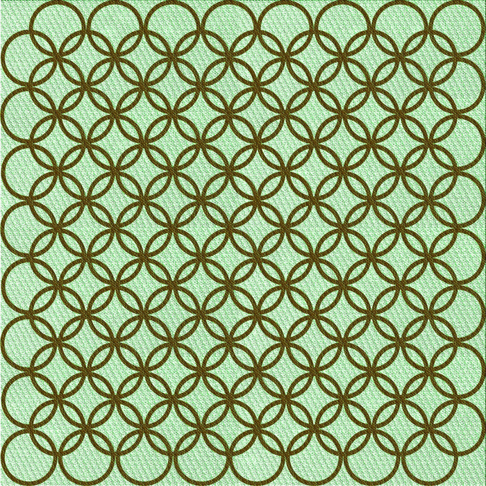 Round Machine Washable Transitional Fern Green Rug, wshpat317grn