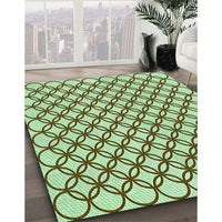 Patterned Fern Green Rug, pat317grn