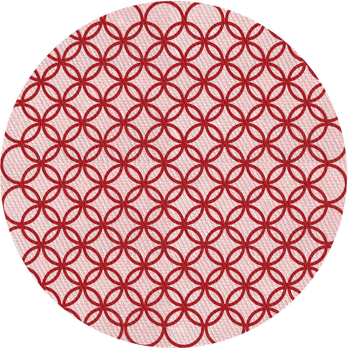 Square Patterned Light Red Pink Rug, pat317rd
