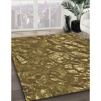 Patterned Dark Bronze Brown Rug, pat3170brn