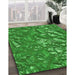 Patterned Green Rug in Family Room, pat3170grn