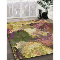 Patterned Golden Gold Rug, pat3171brn