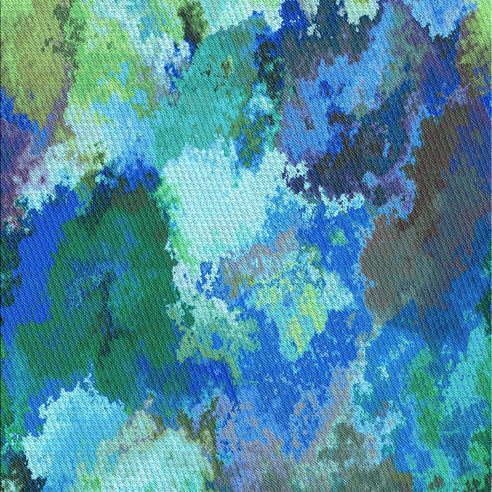 Machine Washable Transitional Blue Rug, wshpat3171lblu