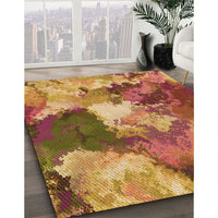 Patterned Mahogany Brown Rug, pat3171org