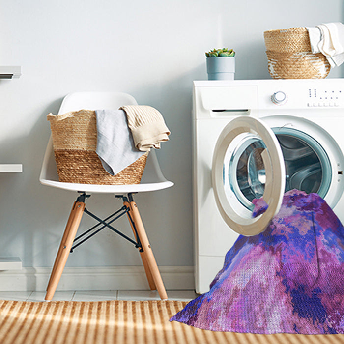 Machine Washable Transitional Purple Rug in a Washing Machine, wshpat3171pur