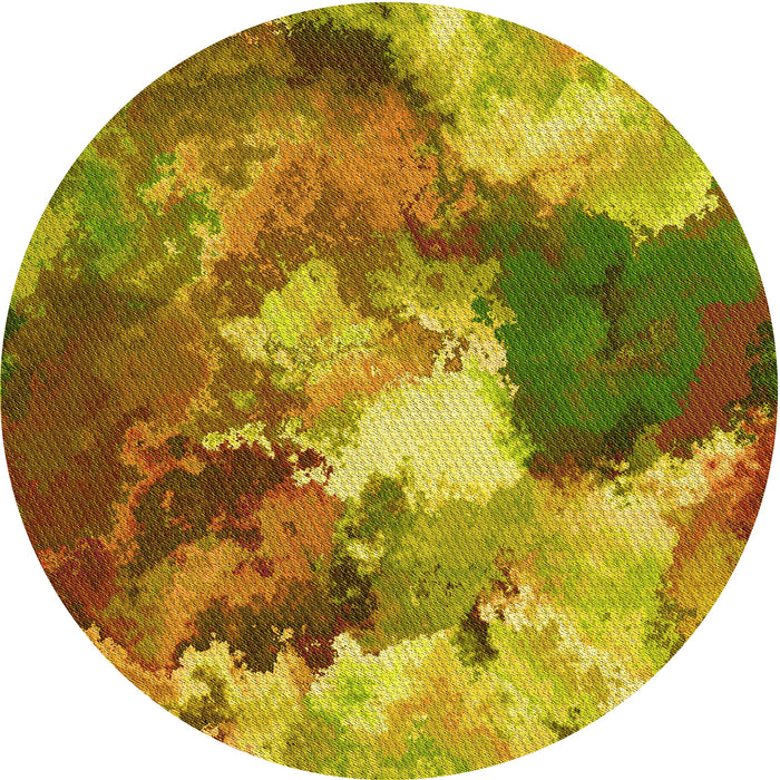 Square Machine Washable Transitional Golden Brown Yellow Rug in a Living Room, wshpat3171yw