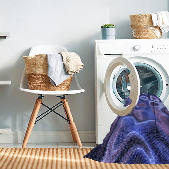 Machine Washable Transitional Light Slate Blue Rug in a Washing Machine, wshpat3172blu