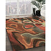 Machine Washable Transitional Light Brown Rug in a Family Room, wshpat3172brn