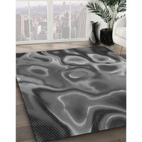 Patterned Gunmetal Gray Rug, pat3172gry