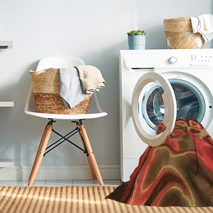 Machine Washable Transitional Tomato Red Rug in a Washing Machine, wshpat3172org