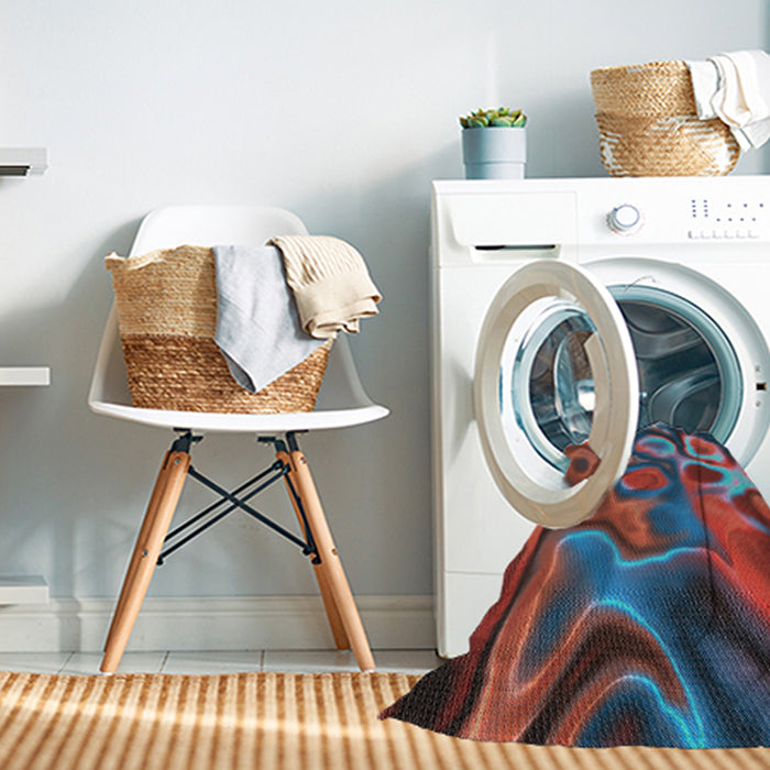 Machine Washable Transitional Grey Gray Rug in a Washing Machine, wshpat3172