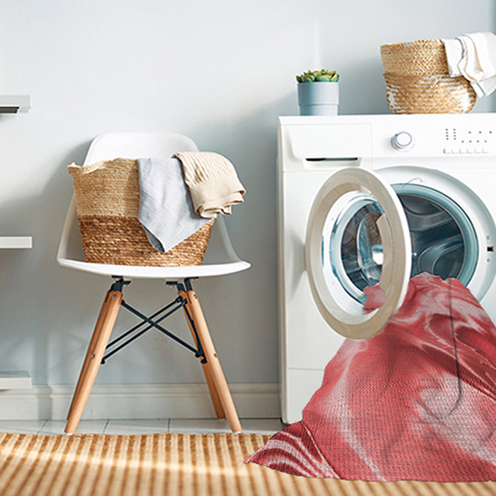 Machine Washable Transitional Light Coral Pink Rug in a Washing Machine, wshpat3173rd