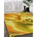 Machine Washable Transitional Golden Brown Yellow Rug in a Family Room, wshpat3173yw