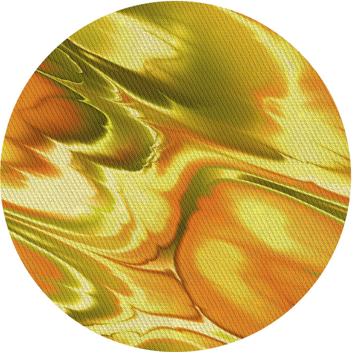 Square Machine Washable Transitional Golden Brown Yellow Rug in a Living Room, wshpat3173yw