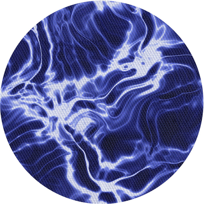 Square Machine Washable Transitional Light Slate Blue Rug in a Living Room, wshpat3174blu