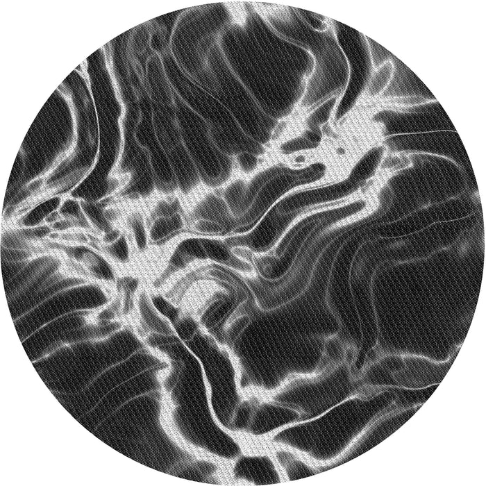 Square Machine Washable Transitional Charcoal Black Rug in a Living Room, wshpat3174gry