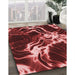 Machine Washable Transitional Dark Red Rug in a Family Room, wshpat3174rd