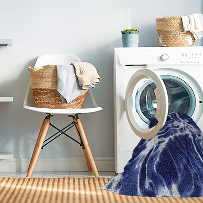 Machine Washable Transitional Light Purple Blue Rug in a Washing Machine, wshpat3174