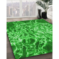 Patterned Green Rug, pat3175grn