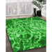 Machine Washable Transitional Green Rug in a Family Room, wshpat3175grn