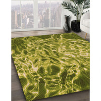 Patterned Orange Gold Rug, pat3175org