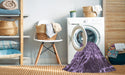 Machine Washable Transitional Purple Rug in a Washing Machine, wshpat3175pur