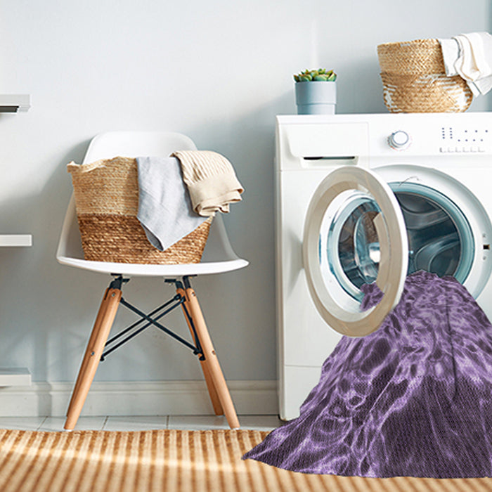 Machine Washable Transitional Purple Rug in a Washing Machine, wshpat3175pur