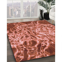 Patterned Red Rug, pat3175rd