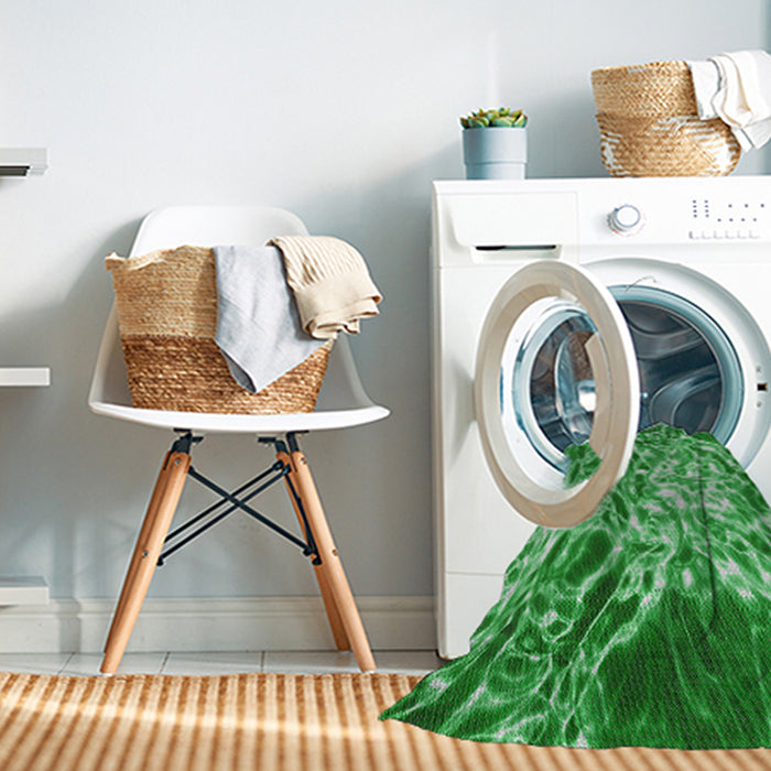 Machine Washable Transitional Green Rug in a Washing Machine, wshpat3175