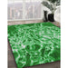 Machine Washable Transitional Green Rug in a Family Room, wshpat3175