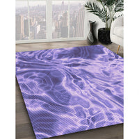 Patterned Bright Lilac Purple Rug, pat3176pur