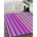 Machine Washable Transitional Violet Purple Rug in a Family Room, wshpat3177pur