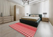Patterned Red Rug in a Bedroom, pat3177rd