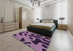 Patterned Orchid Purple Rug in a Bedroom, pat3178pur