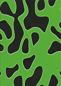 Machine Washable Transitional Neon Green Rug, wshpat3178